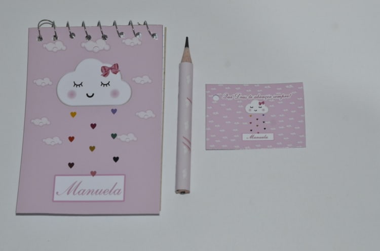 Bloquinhos personalizados para chás de meninas Bloquinhos personalizados para chás de meninas