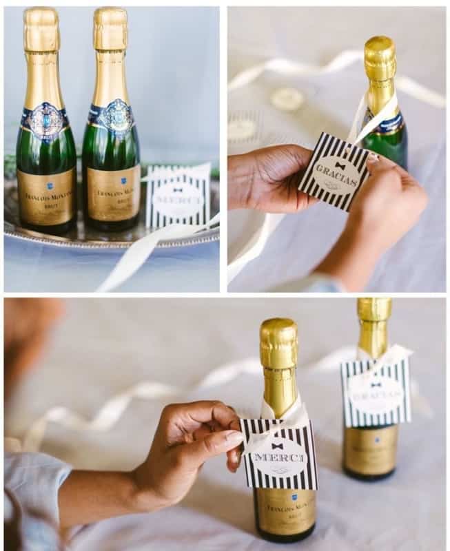 Mini garrafinhas de champagne Mini garrafinhas de champagne