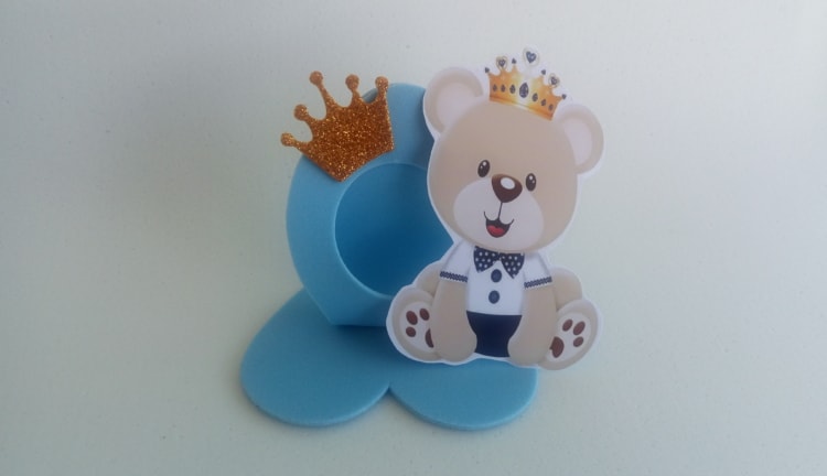 Porta bombom com urso Porta bombom com urso