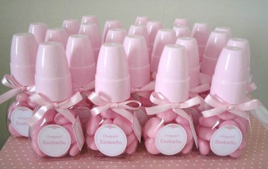 Potinho rosa com balinhas Potinho rosa com balinhas