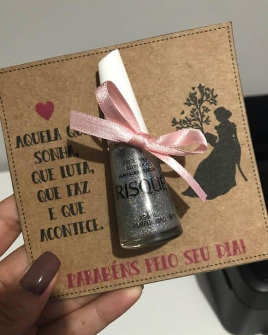 Presente dia das mães esmalte com mensagem Presente dia das mães esmalte com mensagem