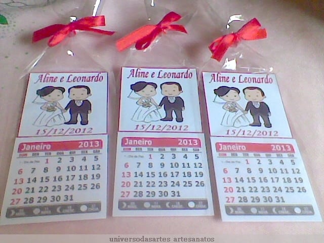 mini calendário de lembrancinha para casamento mini calendário de lembrancinha para casamento