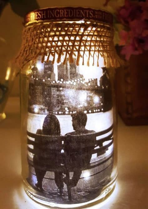 luminária feita a mão para presente para namorado