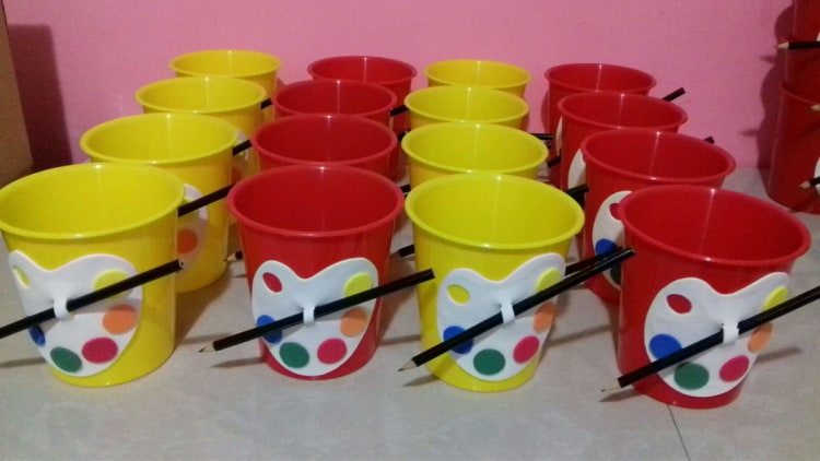 Baldinhos com lápis Baldinhos com lápis