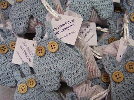 Lembrancinhas para padrinhos de batismo em formato de macacão Presente para padrinhos de batismo