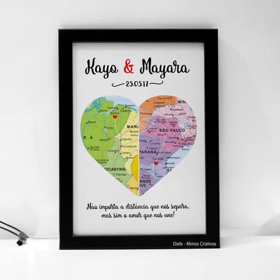 Quadro personalizado para presentear namorada a distância25 Quadro personalizado para presentear namorada a distância25