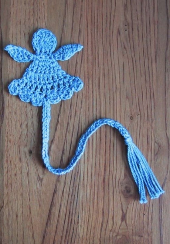 Anjinho azul de tricô Anjinho azul de tricô