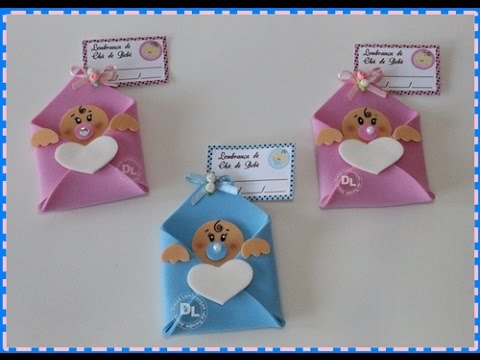 Bebê no envelope para para lembrancinhas de maternidade simples13