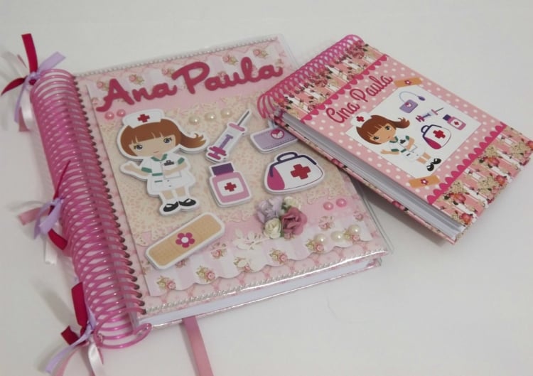 Caderno personalizado com bloquinho Caderno personalizado com bloquinho