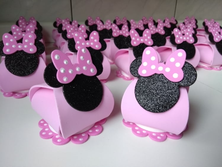 Lembrancinha de EVA da Minnie Rosa Lembrancinha de EVA da Minnie Rosa