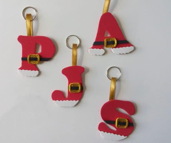 Letrinhas de EVA para o Natal Letrinhas de EVA para o Natal