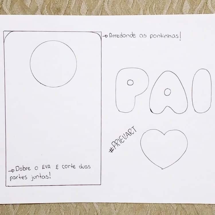 Molde para lembrancinha dia dos pais Molde para lembrancinha dia dos pais