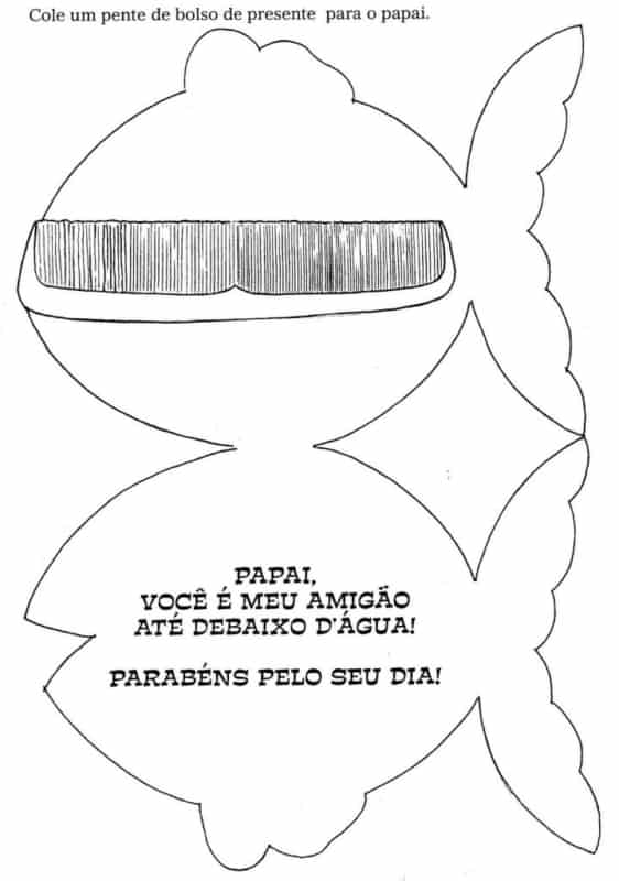 Molde para lembrança de dia dos pais Molde para lembrança de dia dos pais