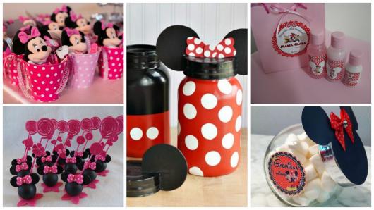 Opções de lembrancinhas da Minnie lembrancinhas de aniversário de 1 ano Minnie