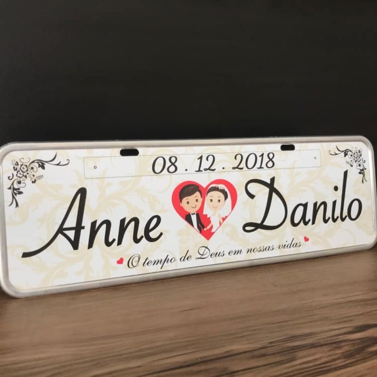 Placa para o carro do casamento e para decorar o quarto Placa para o carro do casamento e para decorar o quarto