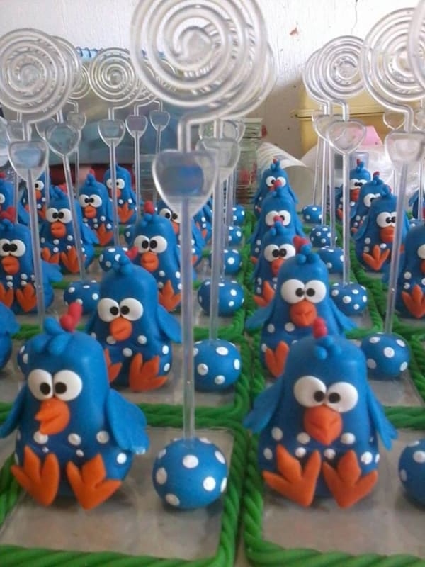 Porta recadinho de biscuit da galinha pintadinha Porta recadinho de biscuit da galinha pintadinha