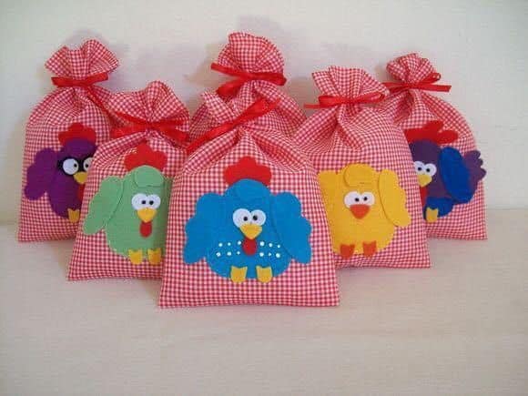 Sacolas de pano da galinha pintadinha Sacolas de pano da galinha pintadinha