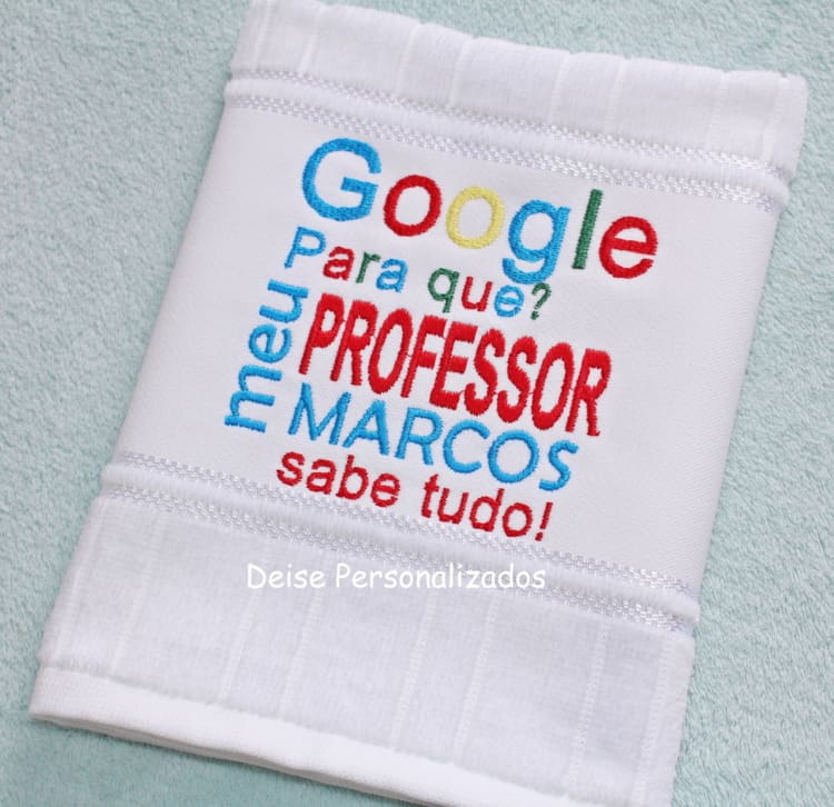 Toalha com mensagem divertida e criativa para o novo professor Toalha com mensagem divertida e criativa para o novo professor