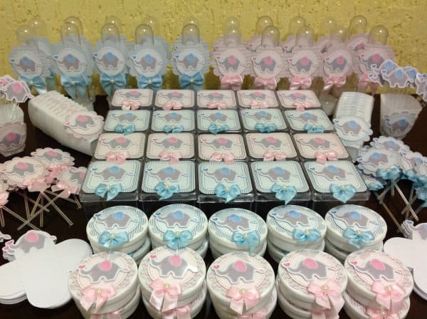 Vários modelos de lembrancinha chá revelação elefantinho Vários modelos de lembrancinha chá revelação elefantinho