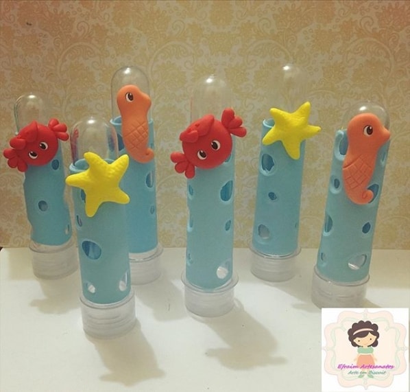 21 tubetes decorados em biscuit para festa fundo do mar tubetes decorados em biscuit para festa fundo do mar