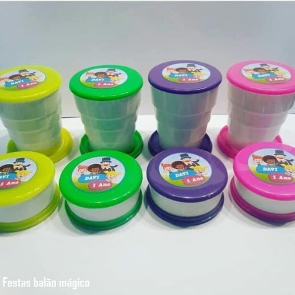 copo retrátil personalizado para festa de 1 ano Mundo Bita copo retrátil personalizado para festa de 1 ano Mundo Bita