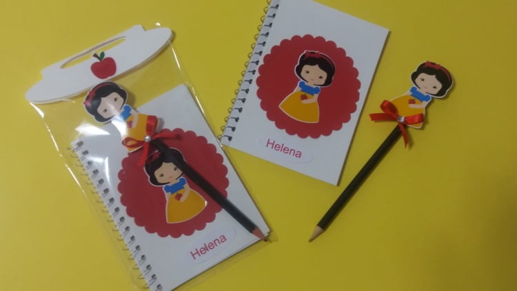 Caderninhos da branca de neve baby lembrancinha Branca de Neve