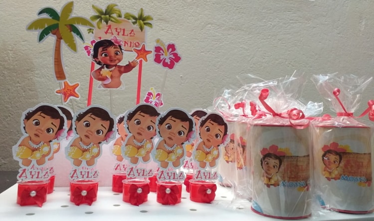Kit festa da Moana baby para lembrancinhas Kit festa da Moana baby para lembrancinhas da Moana