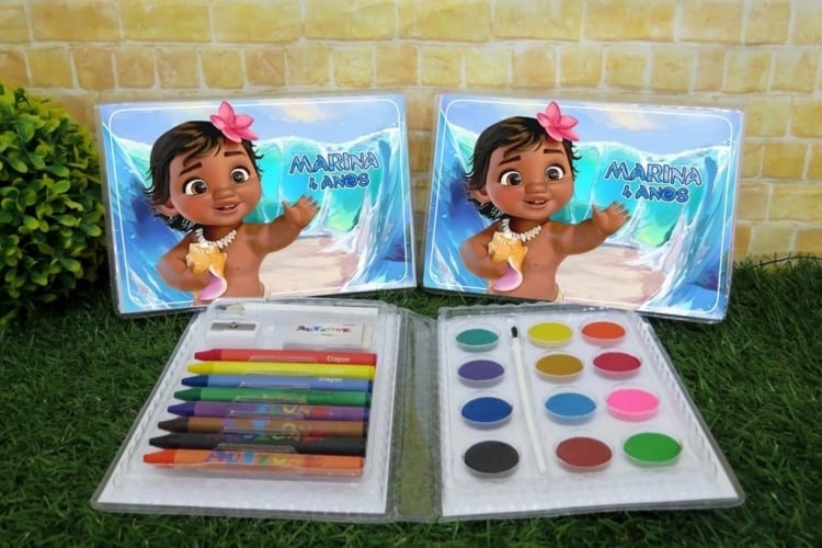 Kit pintura para festa da moana baby Kit pintura para festa da lembrancinhas da Moana