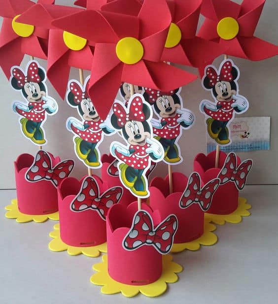 Lembrancinhas de EVA da Minnie vermelha lembrancinhas da minnie