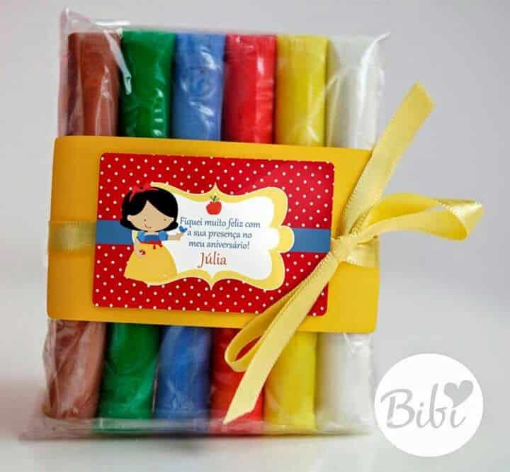 Massinhas de lembrancinhas branca de neve simples Massinhas de lembrancinha Branca de Neve simples
