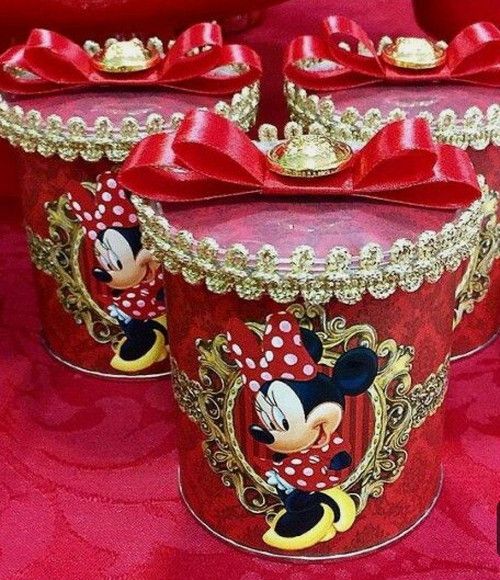 Outro tipo de lata da Minnie vermelha luxo Outro tipo de lata da Minnie vermelha luxo