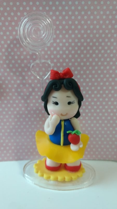 Porta recadinho da Branca de Neve de biscuit Porta recadinho da Branca de Neve de biscuit
