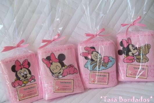 Toalhinhas de lembrancinhas da Minnie baby lembrancinhas da minnie