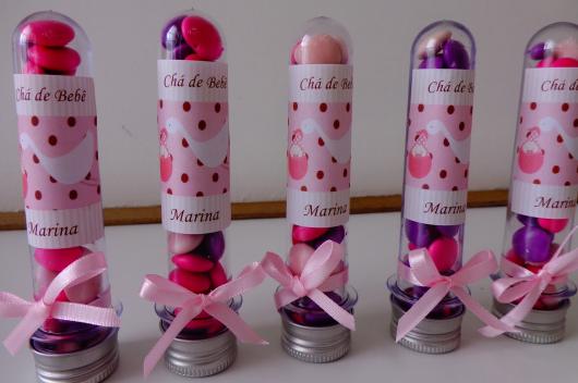 Tubetes com rótulos personalizados adesivos para lembrancinhas