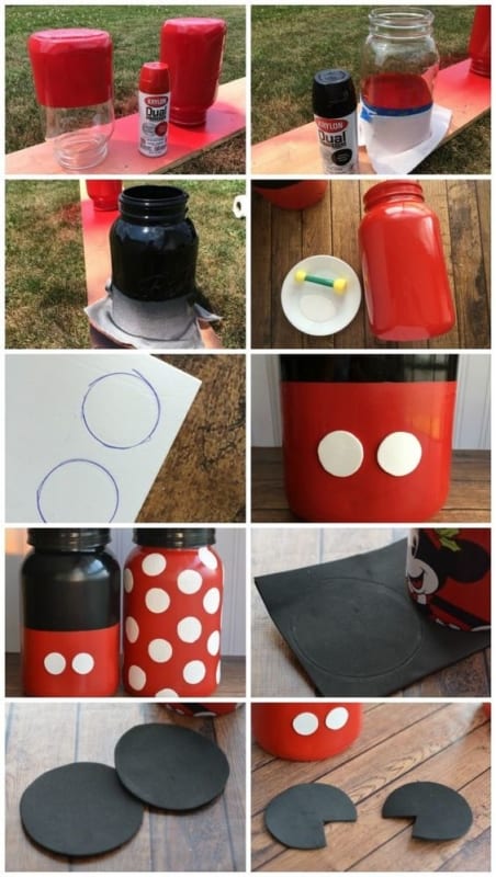 Vidro da Minnie DIY lembrancinhas da minnie