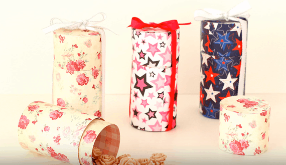 caixinhas com rolo de papel