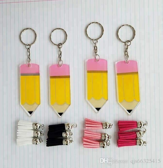 chaveirinhos lápis 12 chaveirinhos lápis 12