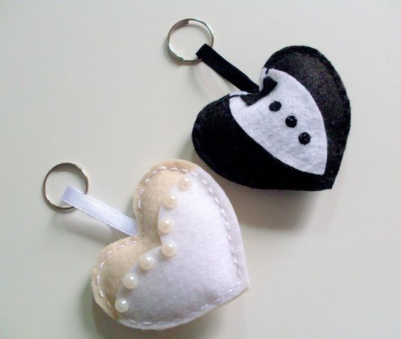 chaveiro de feltro para lembrancinha de casamento chaveiro de feltro para lembrancinha de casamento
