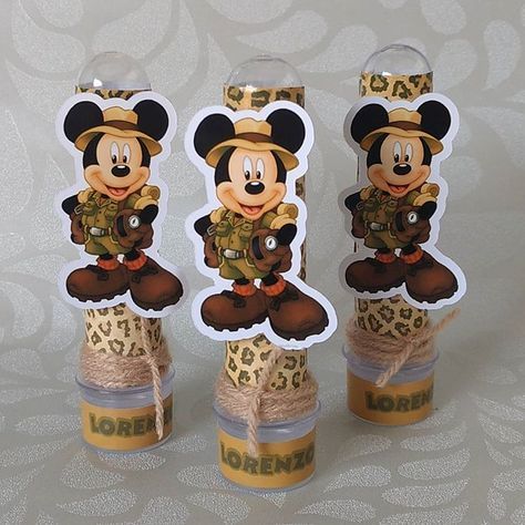 tubete decorado para festa Mickey safari tubete decorado para festa Mickey safari