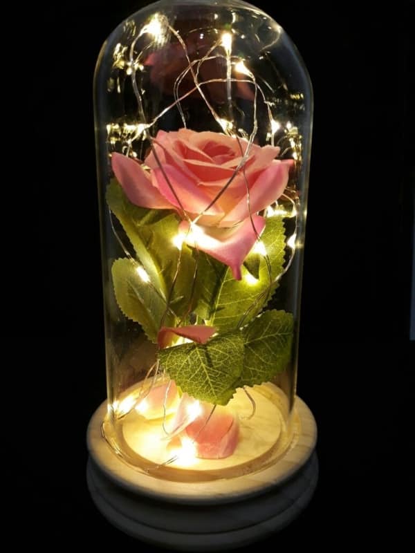 luminária com flor para presente de dia das mães