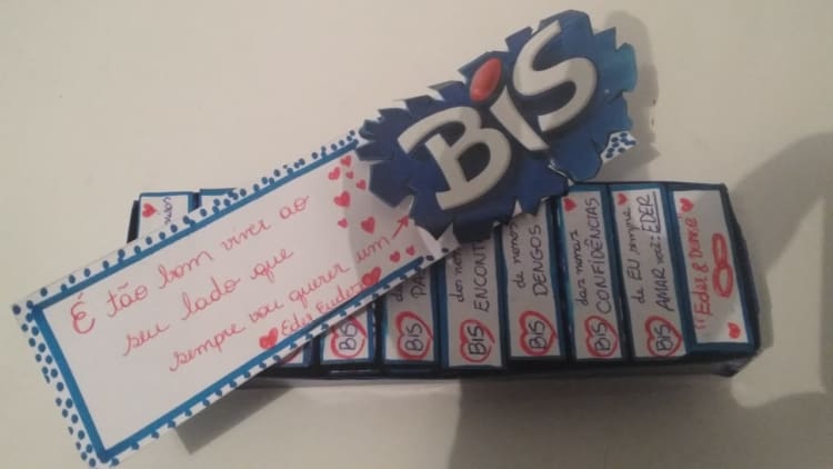 lembrancinha personalizada com Bis para namorado lembrancinha personalizada com Bis para namorado