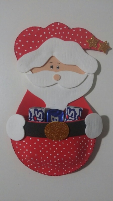 O Papai Noel em EVA serve de compartimento para Bis O Papai Noel em EVA serve de compartimento para Bis
