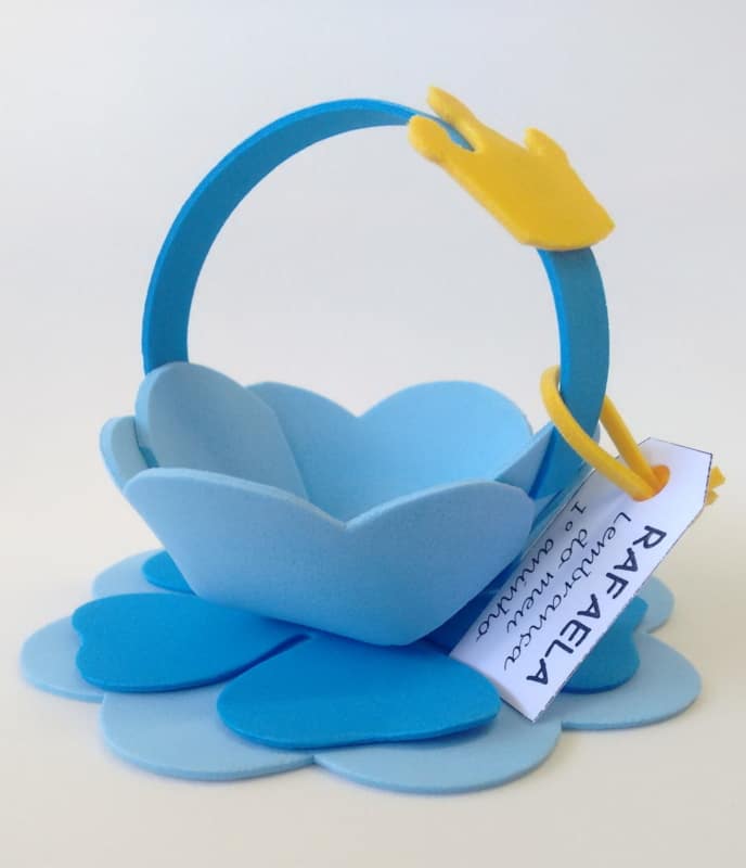 cesta de EVA para lembrancinha Cinderela cesta de EVA para lembrancinha Cinderela