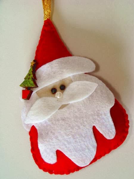 lembrancinha natalina com papai noel de feltro lembrancinha natalina com papai noel de feltro