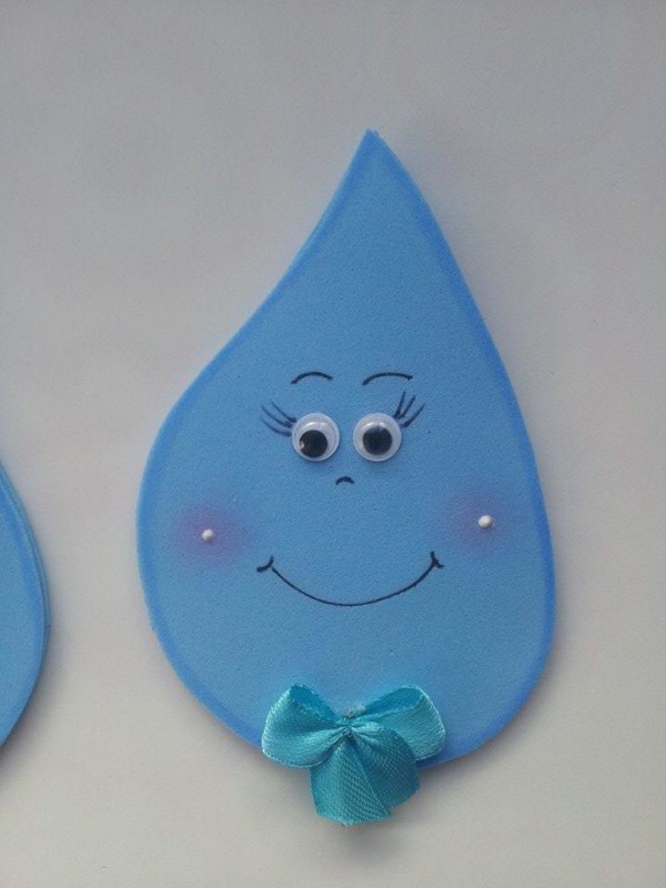 gota de água em EVA para lembrancinha de dia da água gota de água em EVA para lembrancinha de dia da água