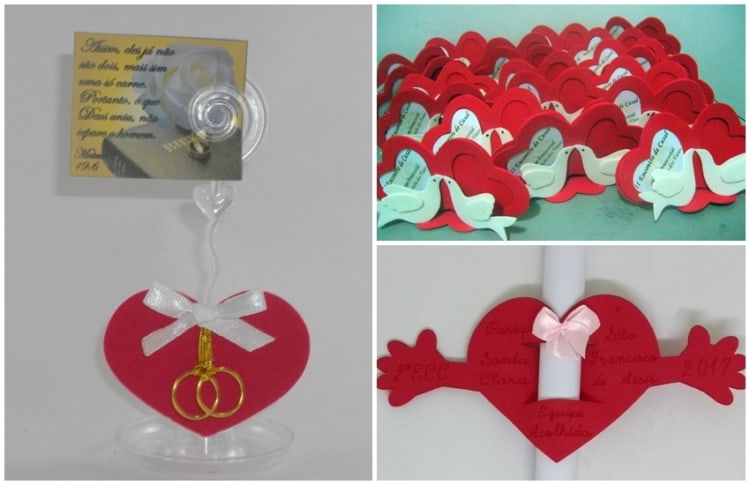 lembrancinhas de EVA para encontro de casais