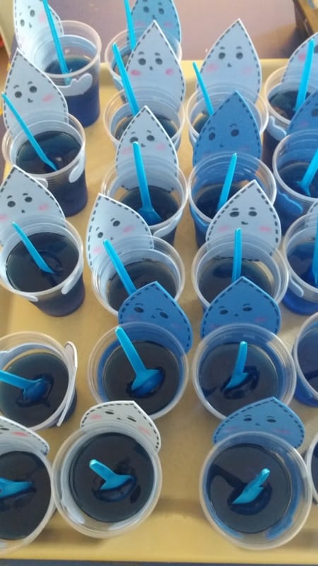 potinho com gelatina para lembrança de dia da água potinho com gelatina para lembrança de dia da água
