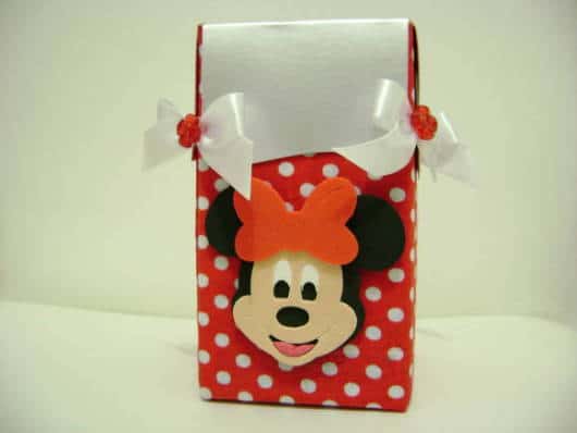 Caixa da Minnie para aniversários infantis