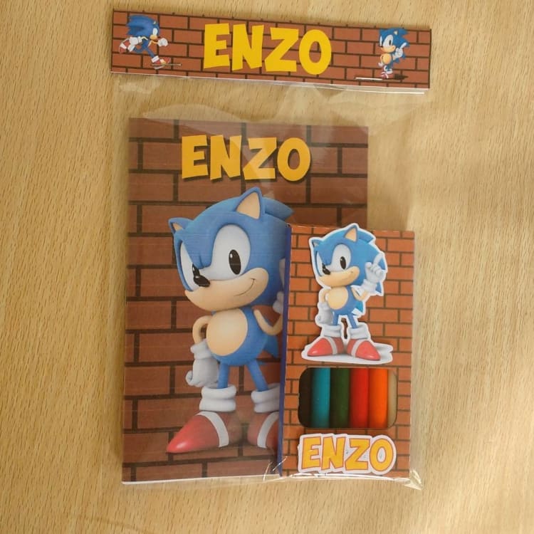 lembrancinha personalizada kit pintura Sonic