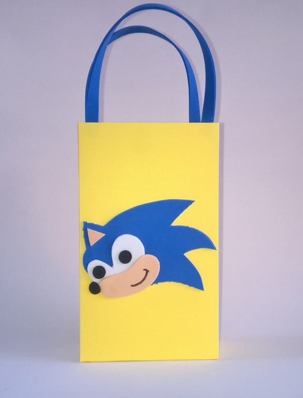 sacolinha de EVA para lembrancinha Sonic
